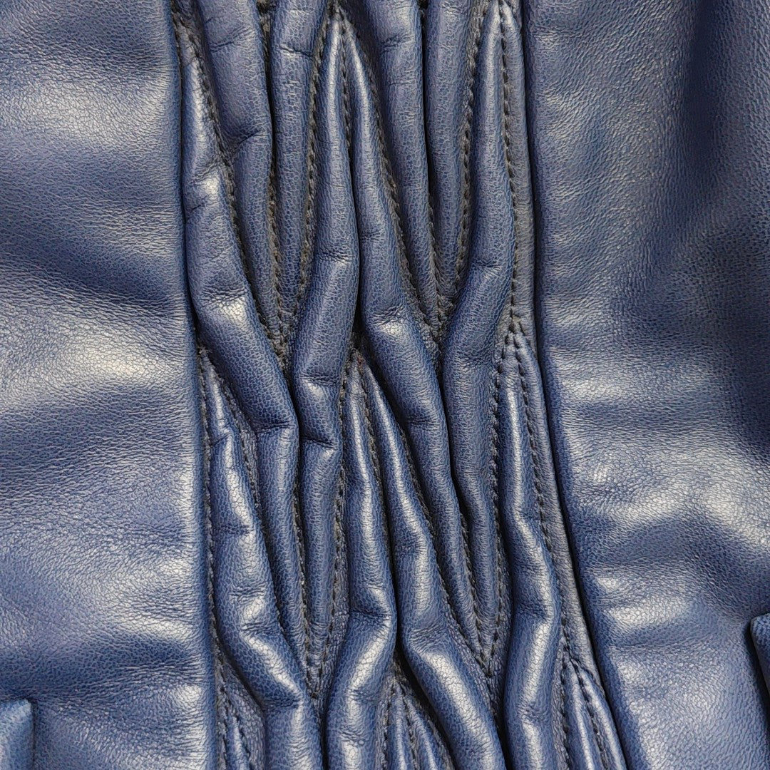 Quilted Lambskin Shoulder Bag Blue