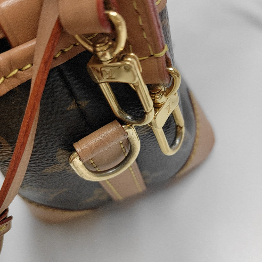 NOÉ Mini Monogram Coated Canvas Brown