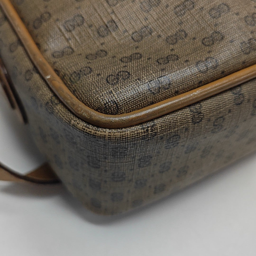 Monogram Coated Canvas Shoulder Bag Brown