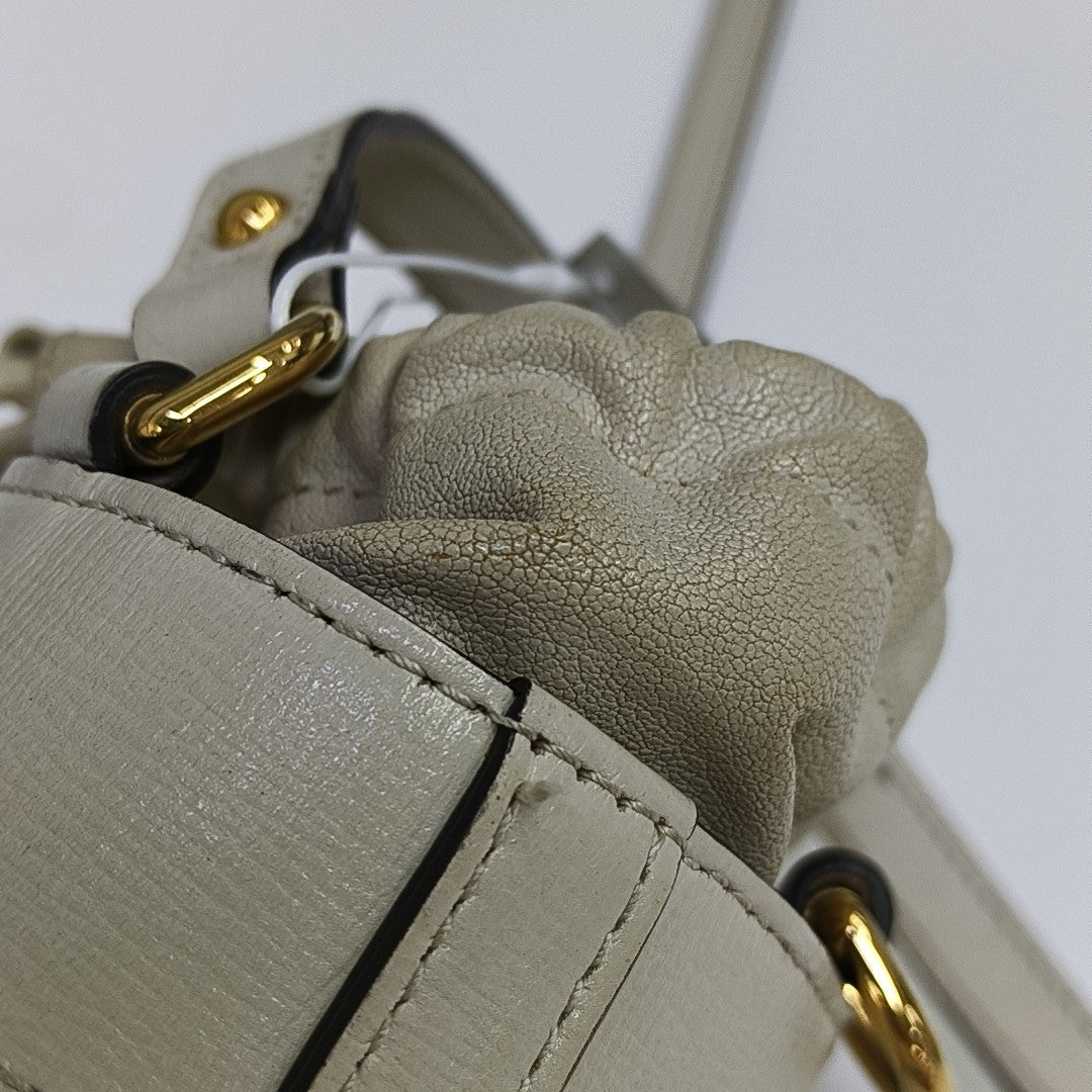 Horsebit 1955 Small Coated Canvas Beige