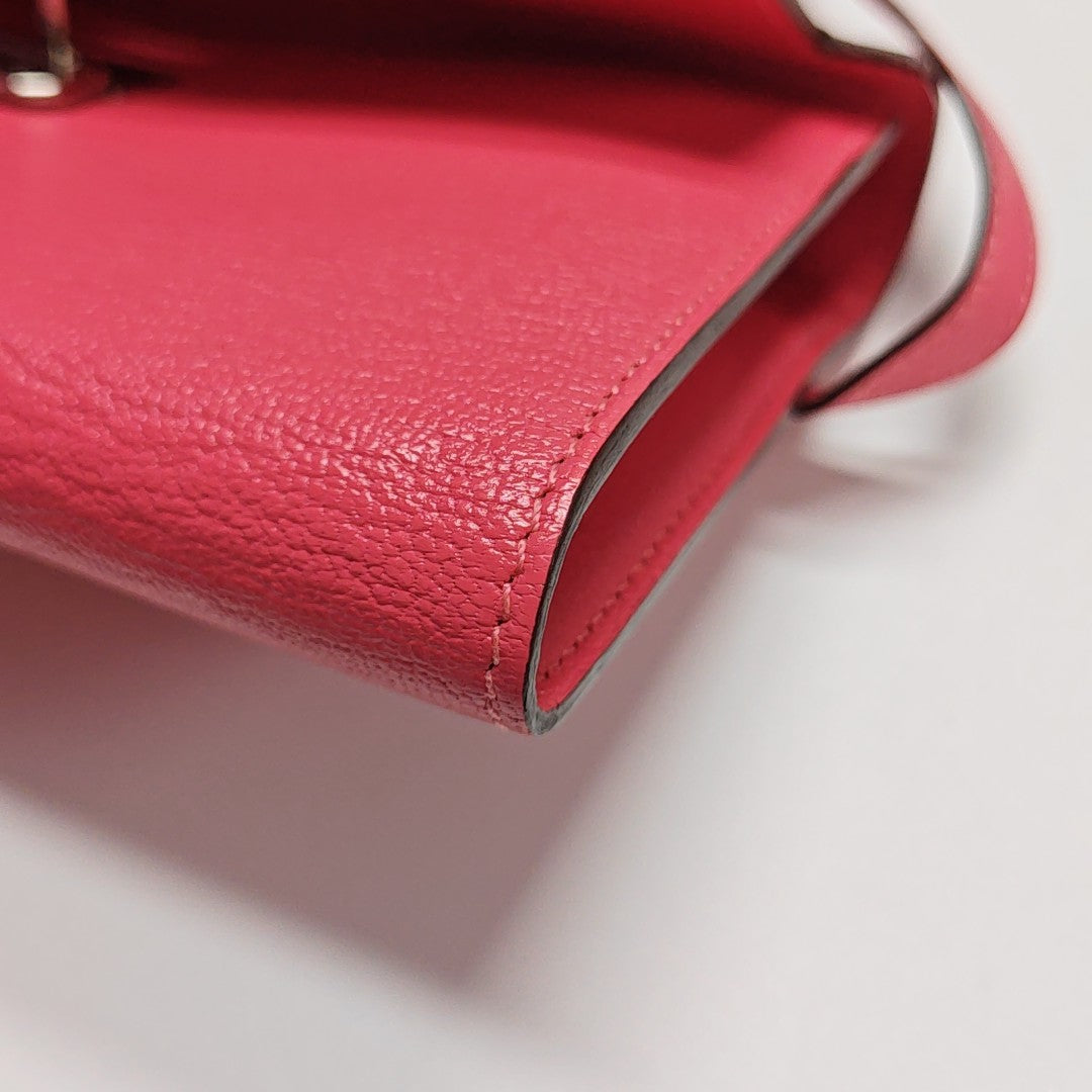 Kelly 20 Chèvre Mysore Pink Wallet