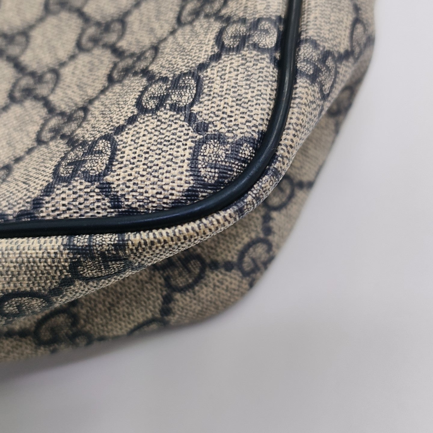 Monogram Coated Canvas Shoulder Bag Blue