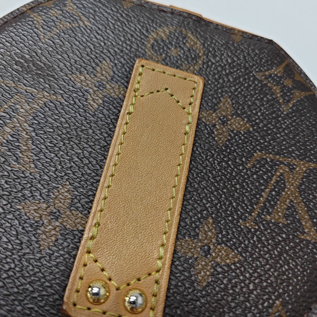 BOITE CHAPEAU Mini Monogram Coated Canvas Brown