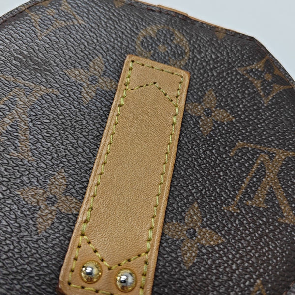 BOITE CHAPEAU Mini Monogram Coated Canvas Brown