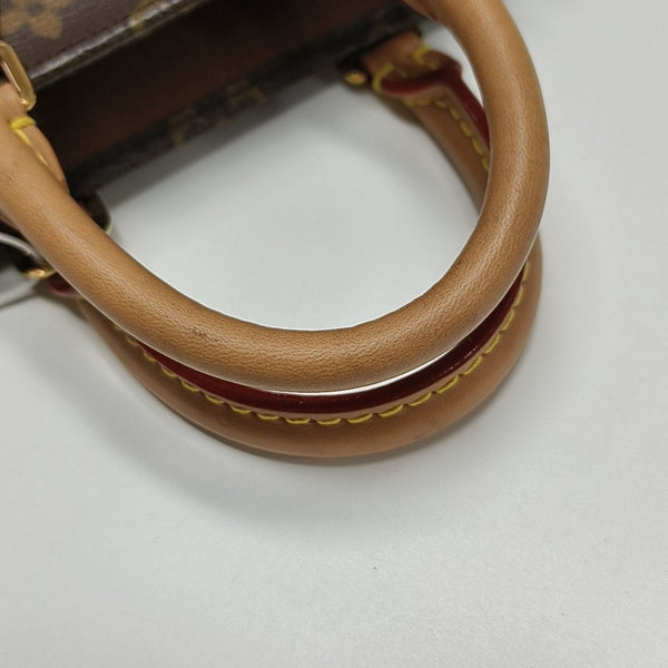 SAC PLAT Mini Monogram Coated Canvas Brown