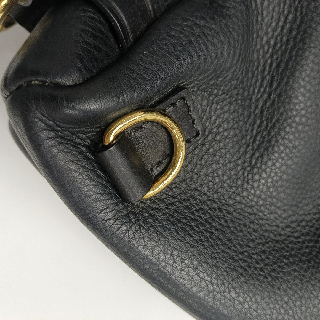 Calfskin Shoulder Bag Black