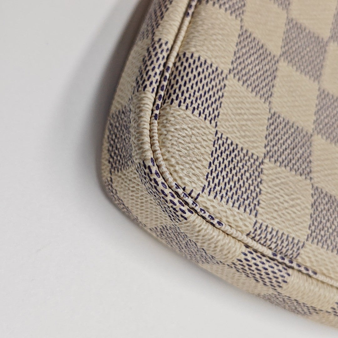 ACCESSOIRES Mini Damier Azur Coated Canvas White