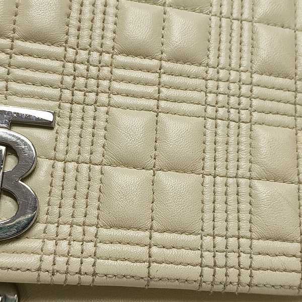 Lola Small Quilted Lambskin White