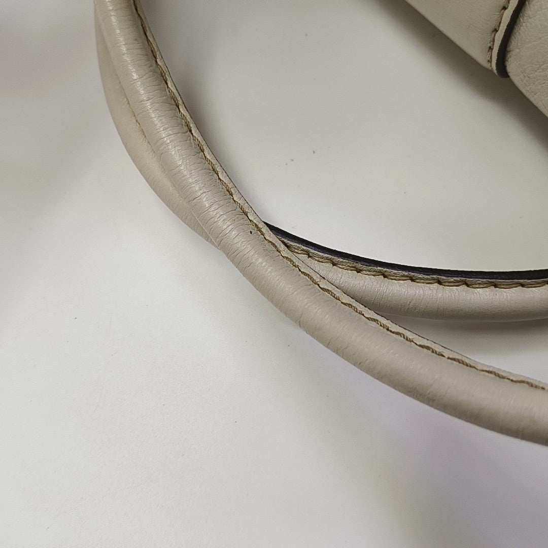 Calfskin Top Handle Bag White