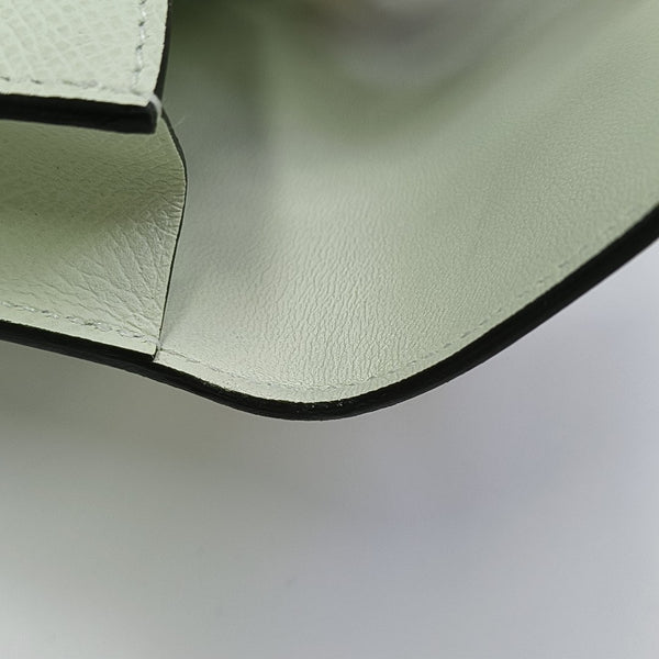 Constance Slim Epsom Green Wallet