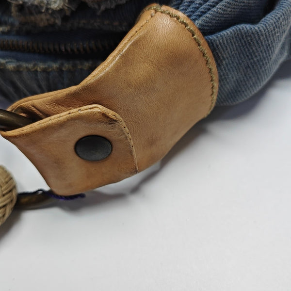 Denim Top Handle Bag Blue