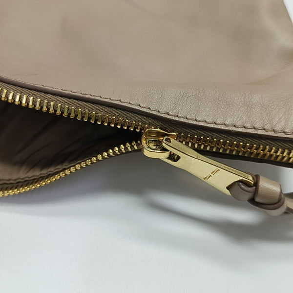 Lambskin Shoulder Bag Beige