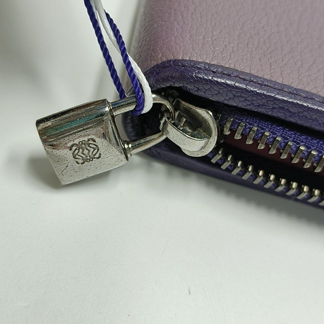 Rainbow Calfskin Purple Wallet