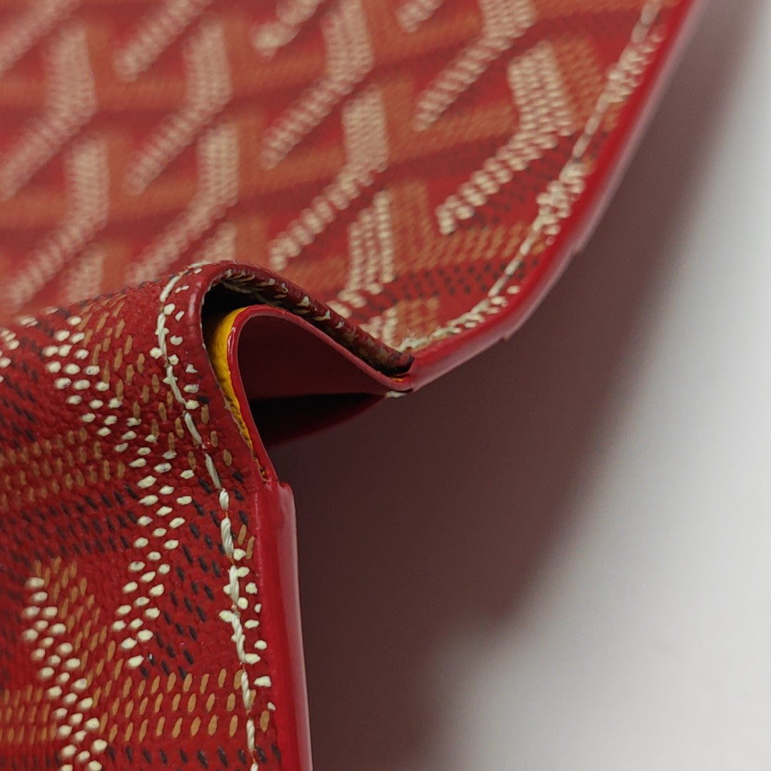Saint-Marc Coated Canvas Red Wallet