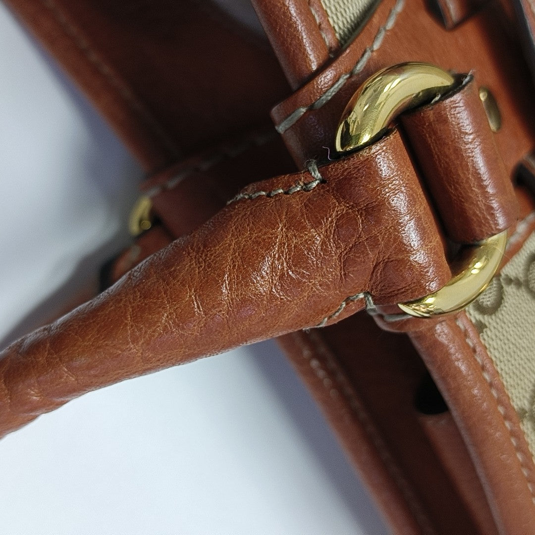 Monogram Canvas Tote Bag Beige