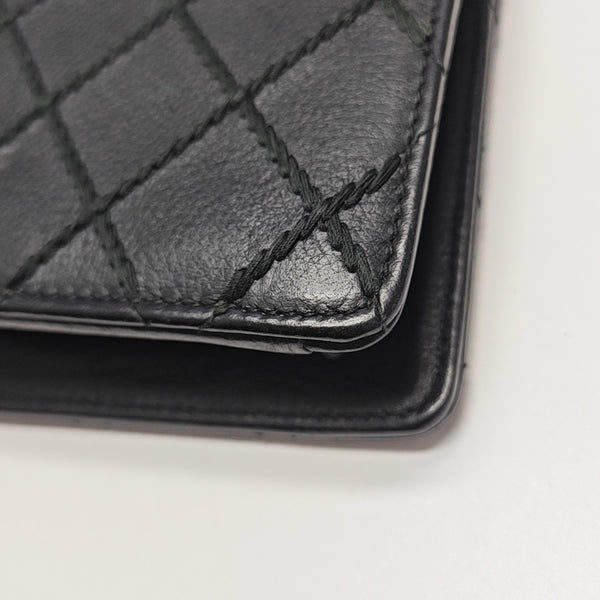 CLASSIC FLAP Mini Quilted Calfskin Black Wallet