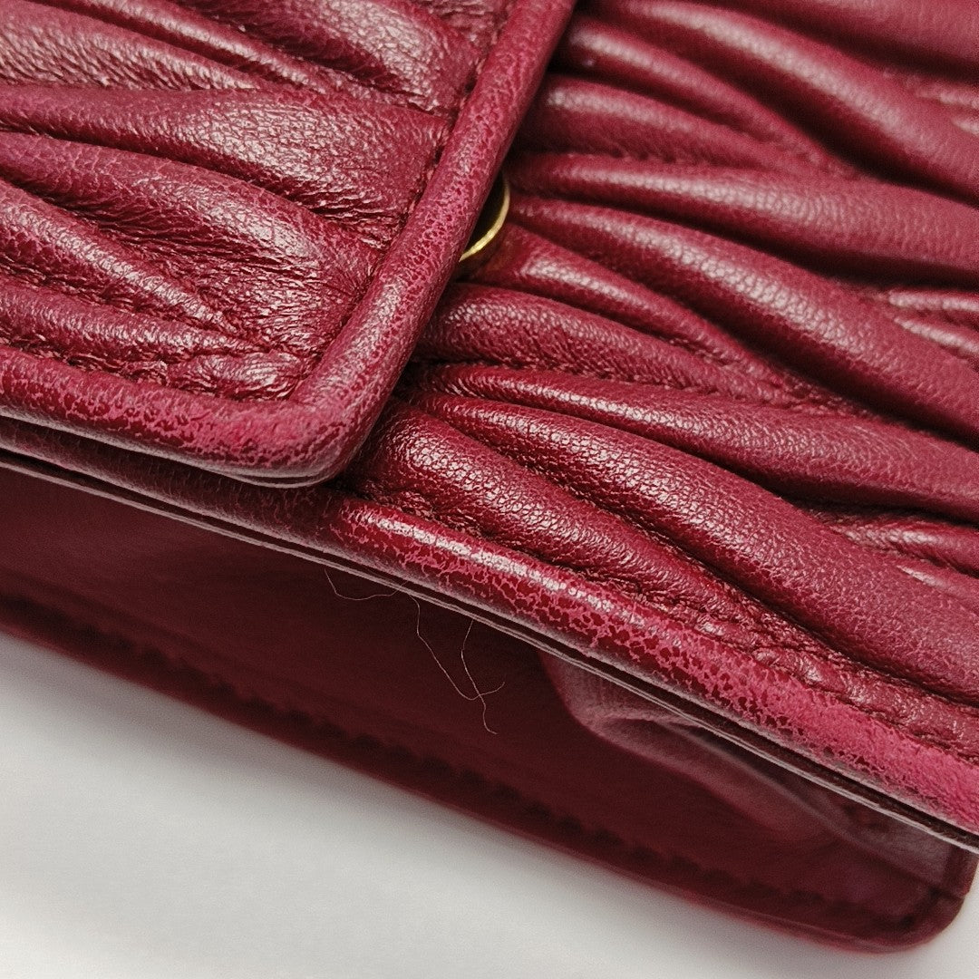 Quilted Lambskin Crossbody Bag Red