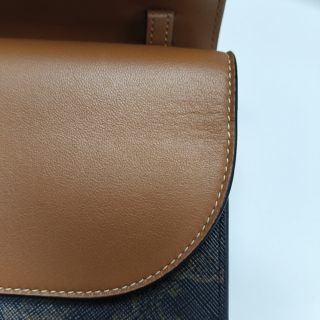TRIOMPHE CANVAS Small Coated Canvas Brown