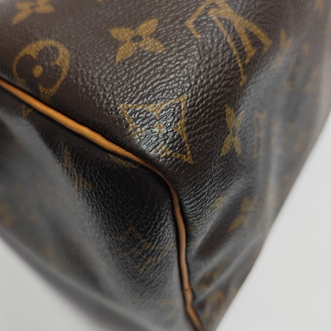SPEEDY 25 Monogram Coated Canvas Brown