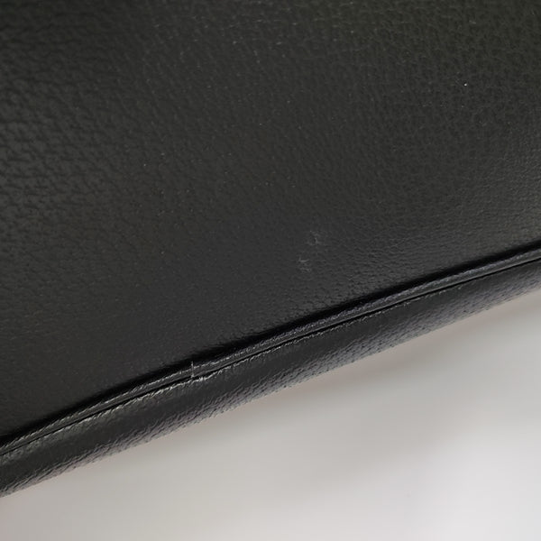 Calfskin Top Handle Bag Black