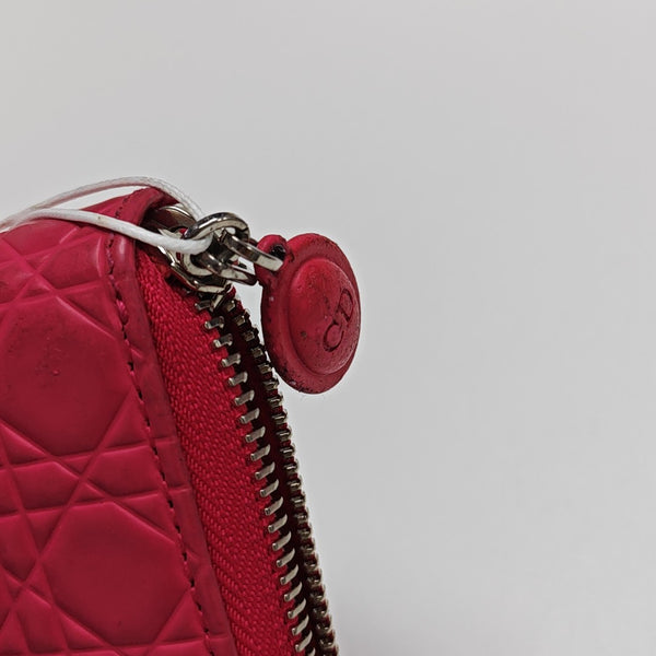 Lady Dior Small Cannage Calfskin Pink Wallet