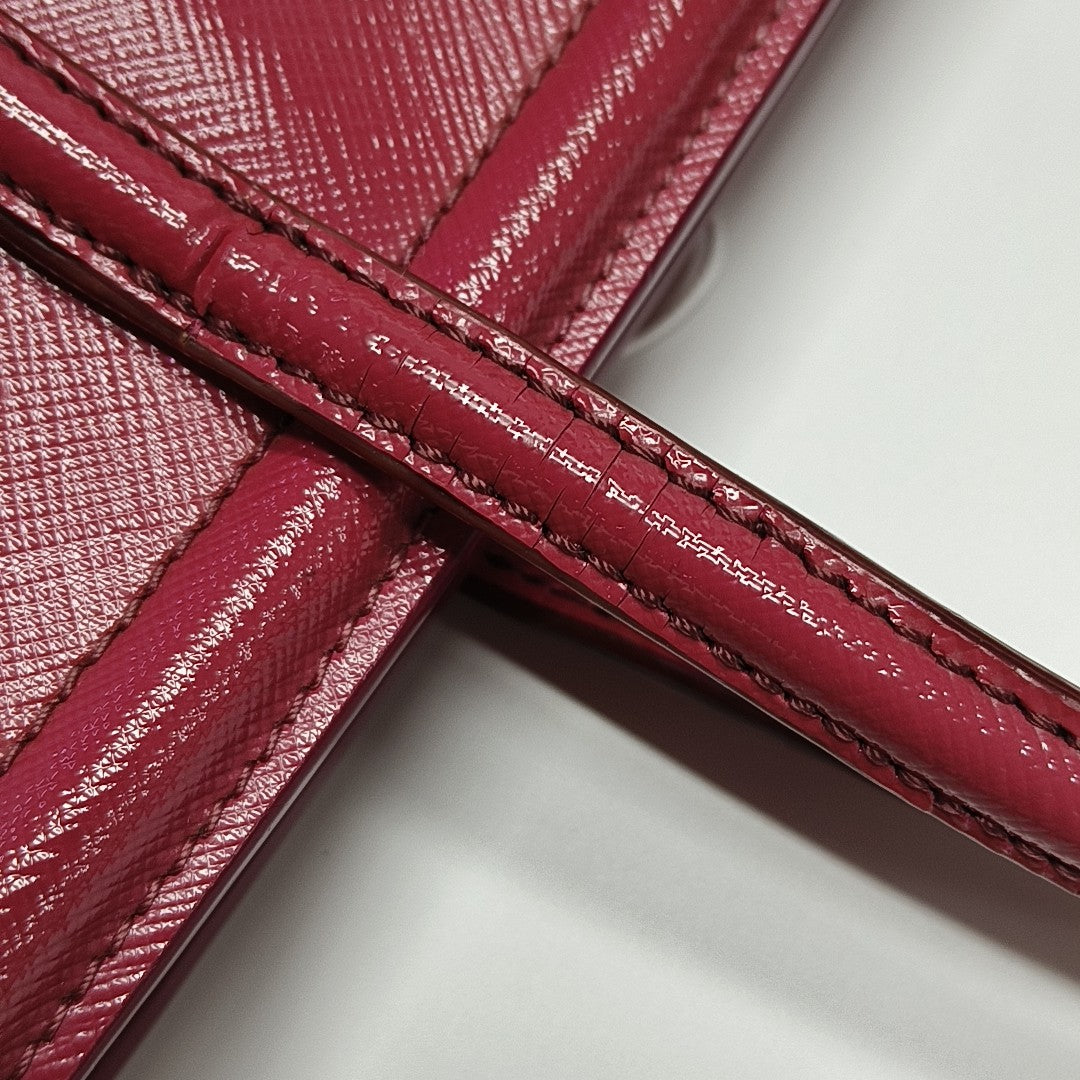 Saffiano Calfskin Top Handle Bag Red