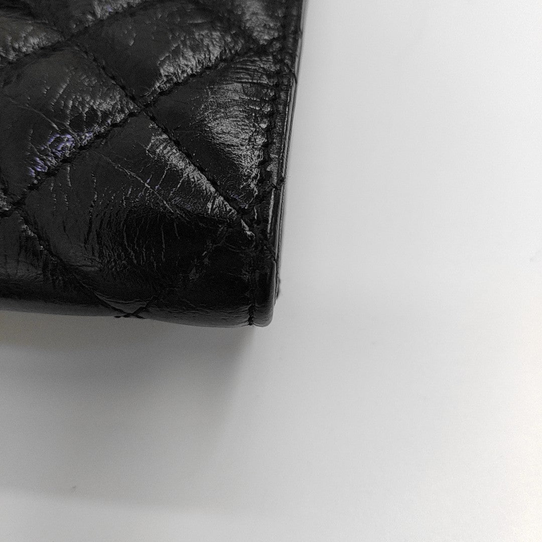 MATELASSE Chevron Calfskin Black