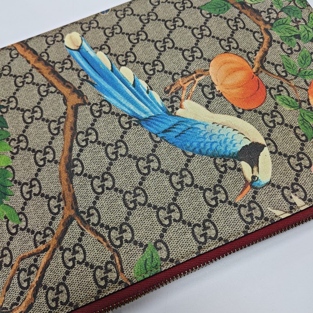 GG Blooms Monogram Coated Canvas Beige