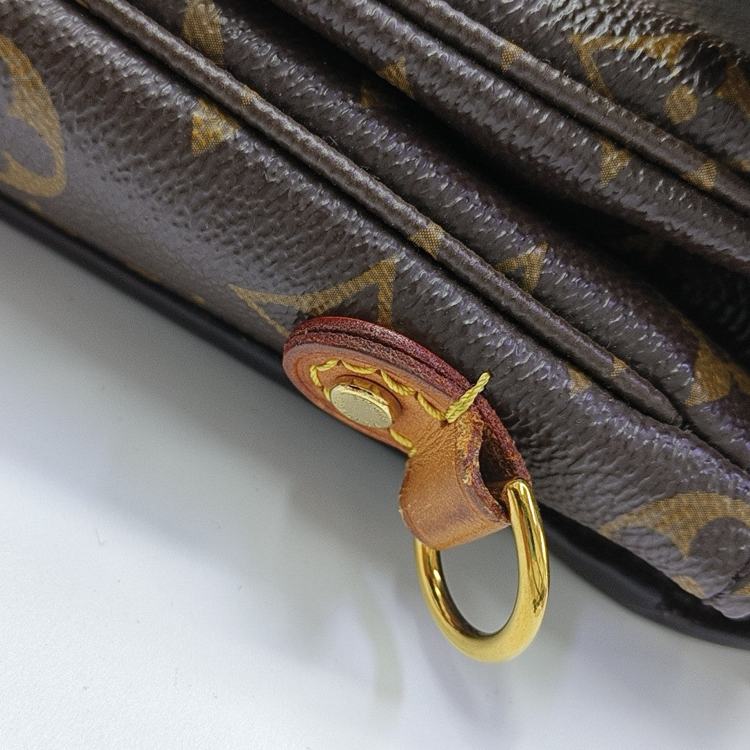 MÉTIS MM Monogram Coated Canvas Brown