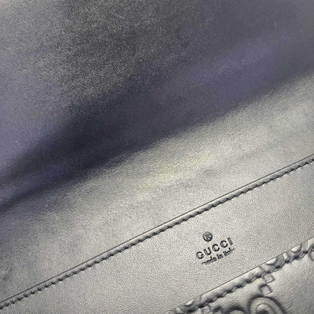 Monogram Calfskin Clutch Blue