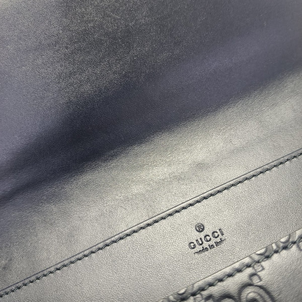 Monogram Calfskin Clutch Blue