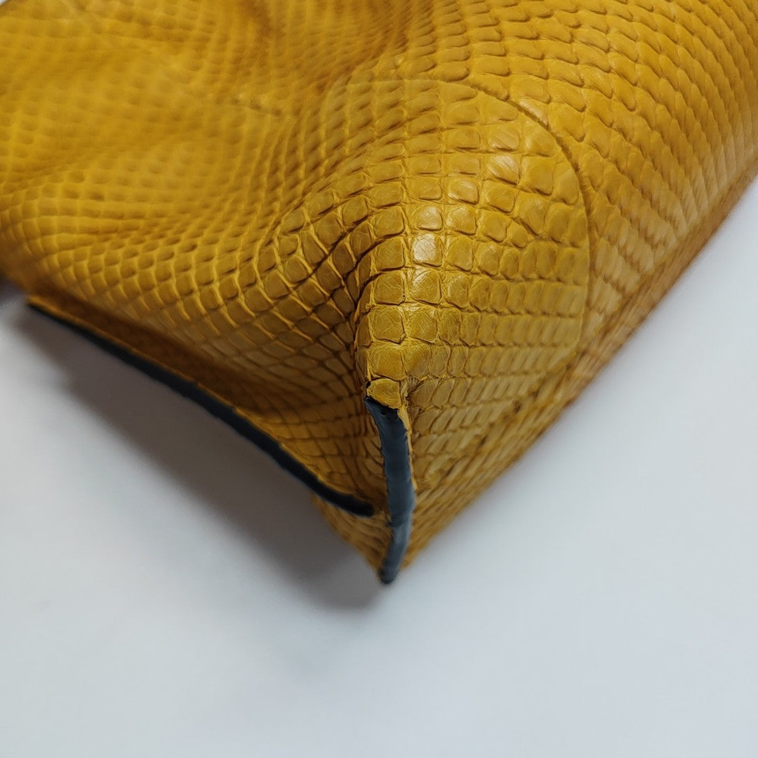 Authenticated pre-owned  Flamenco Python Yellow - Shoulder Bag at Looply
