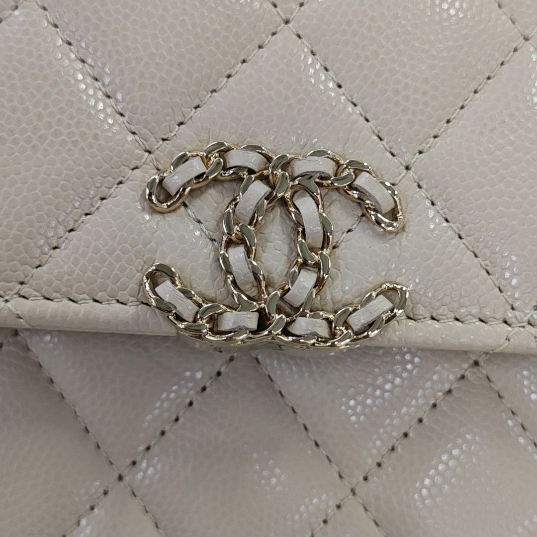KELLY Quilted Calfskin Beige