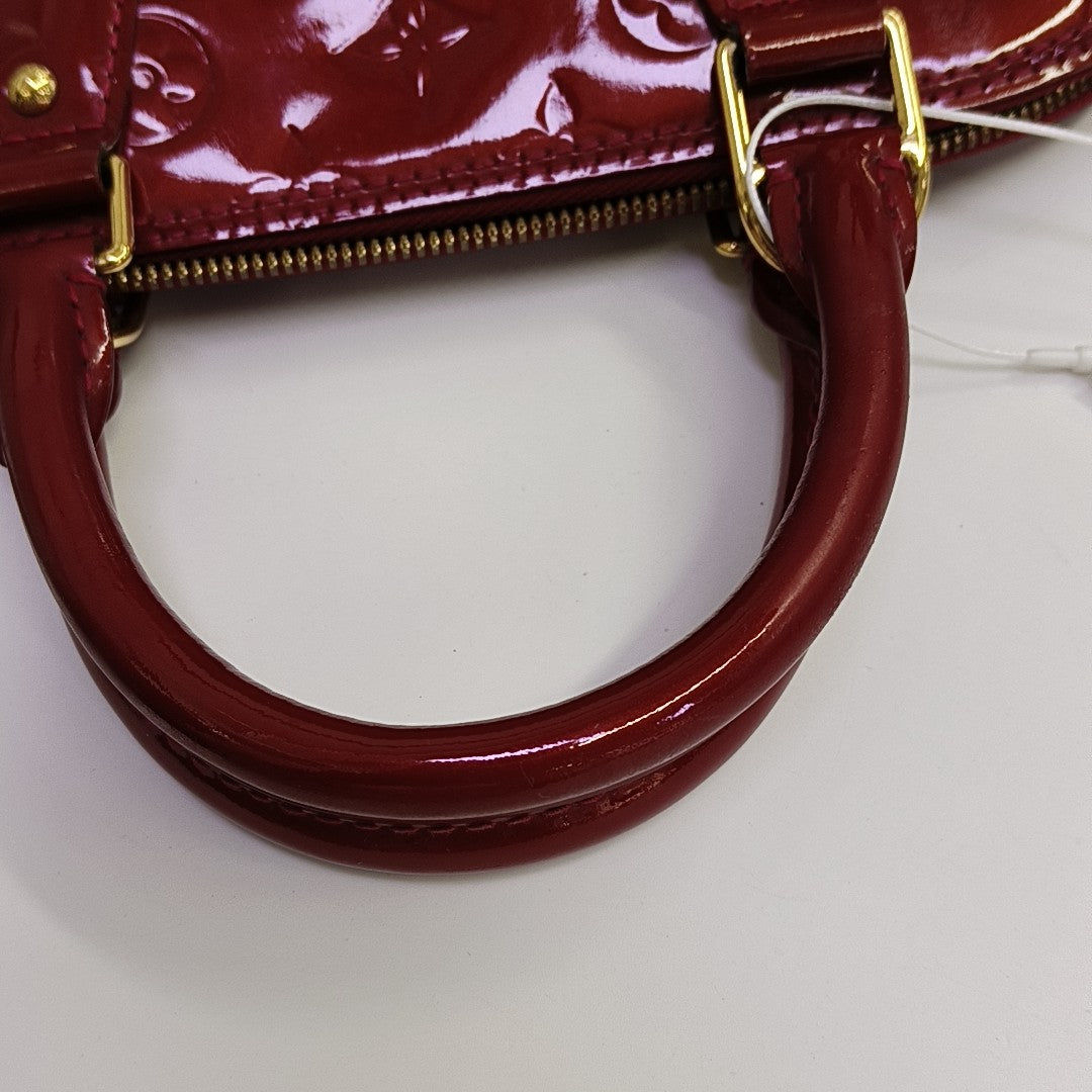 ALMA PM Monogram Patent Leather Red