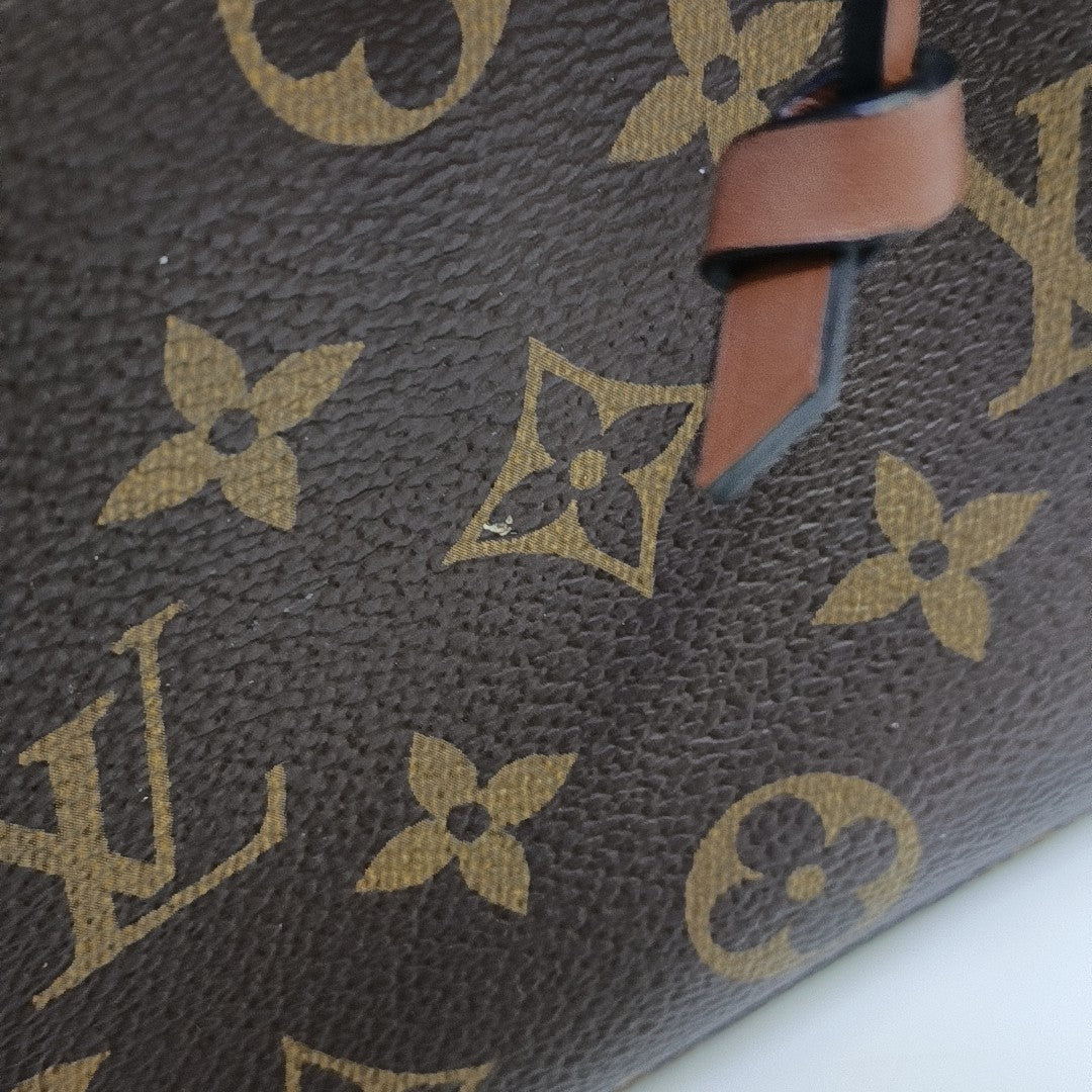 NÉONOÉ MM Monogram Coated Canvas Brown