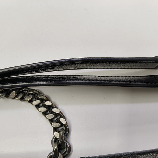 NIKI Medium Chevron Calfskin Black