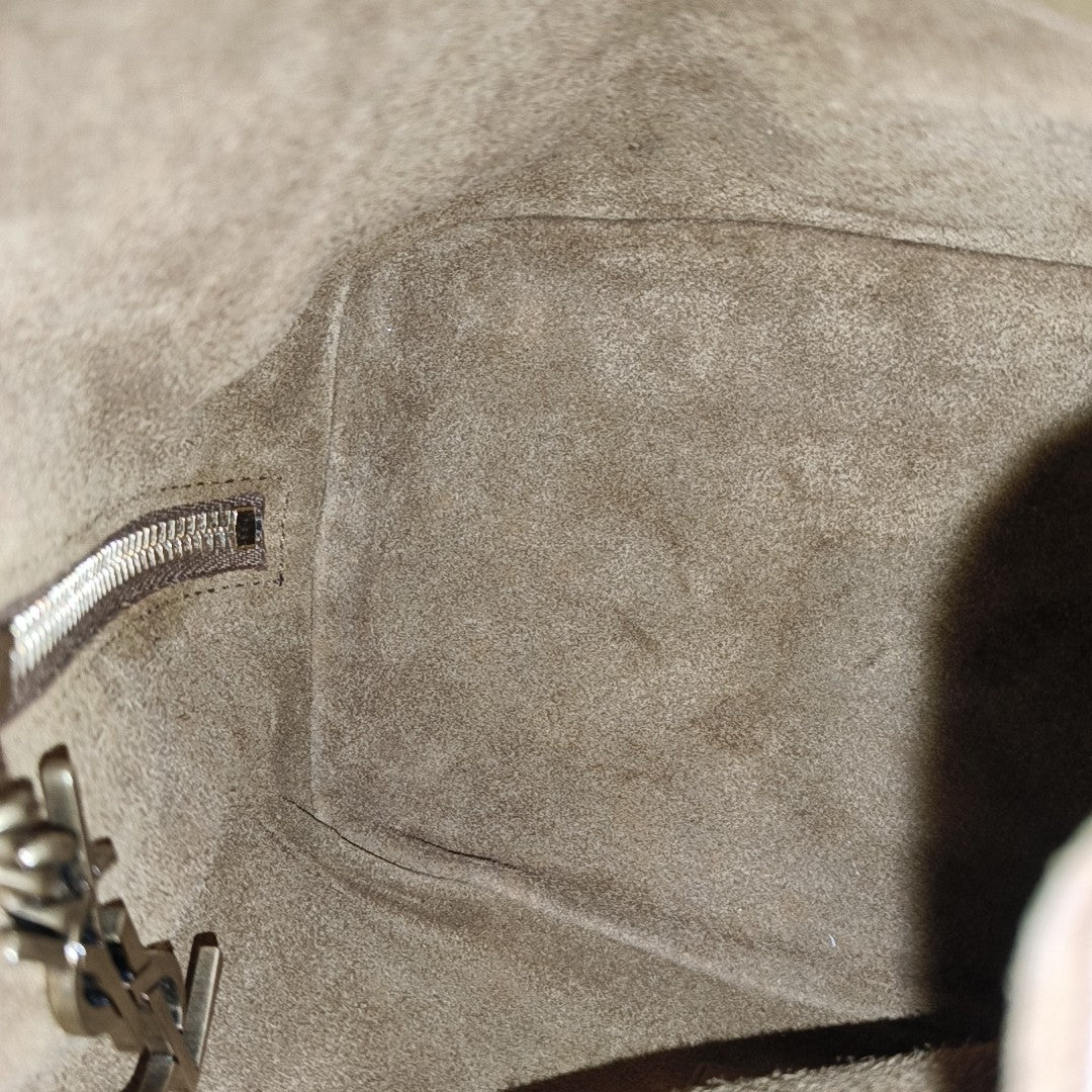 Suede Bucket Bag Brown