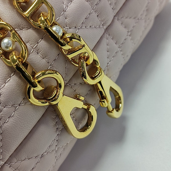 Jolie Top Handle Mini Cannage Lambskin Pink
