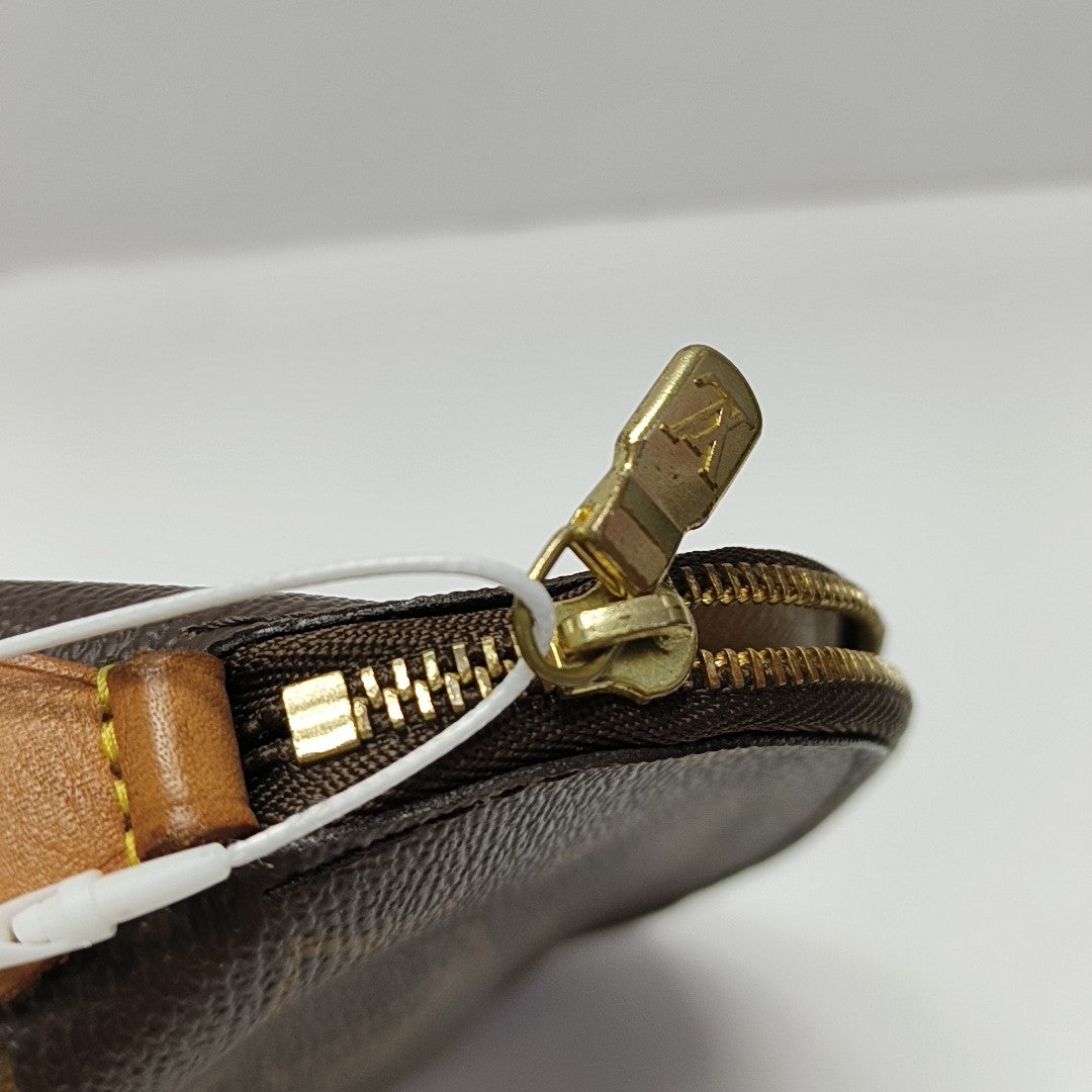 COSMETIC PM Monogram Coated Canvas Brown