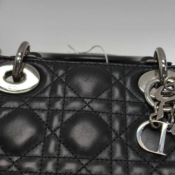 Lady Dior Mini Cannage Lambskin Black
