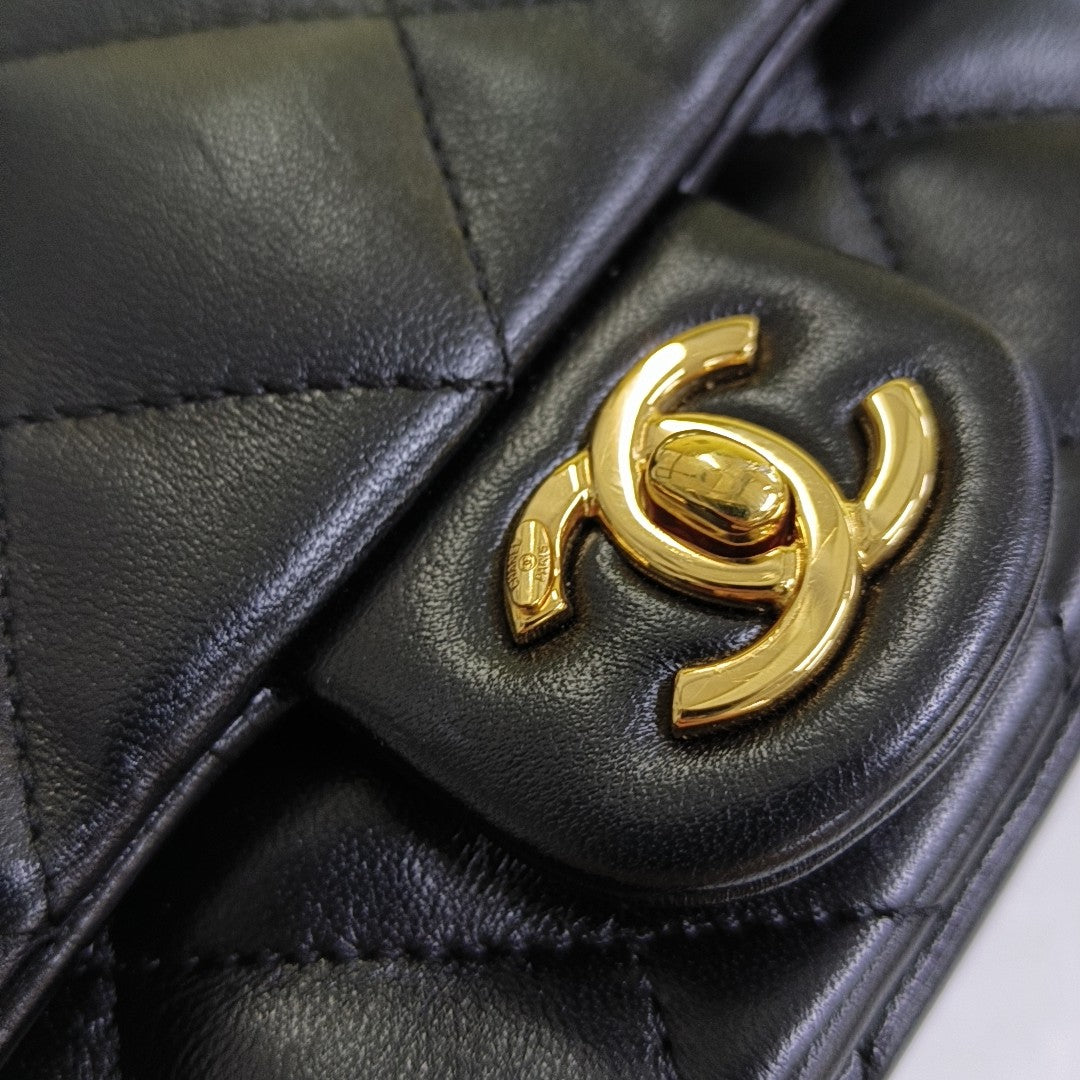 Mini Quilted Lambskin Black