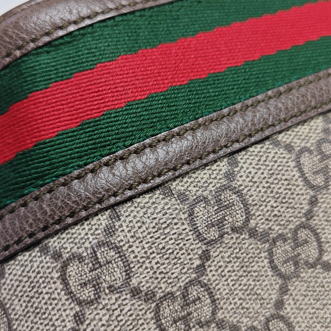 Ophidia Mini Monogram Coated Canvas Beige