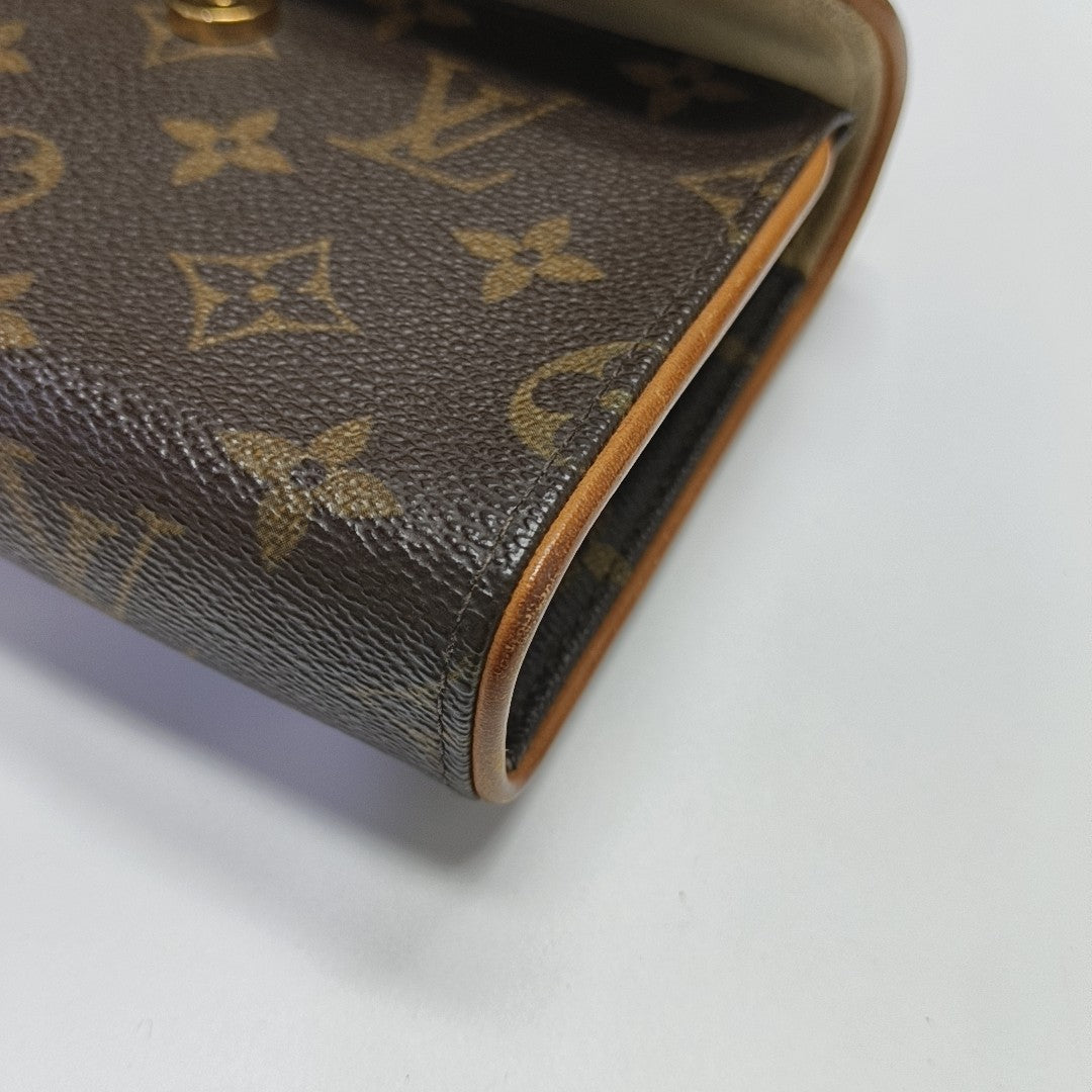 FLORENTINE Monogram Coated Canvas Brown