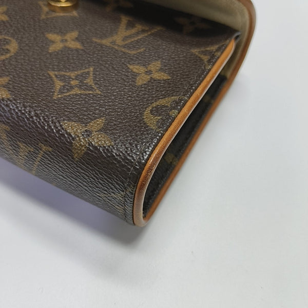 FLORENTINE Monogram Coated Canvas Brown