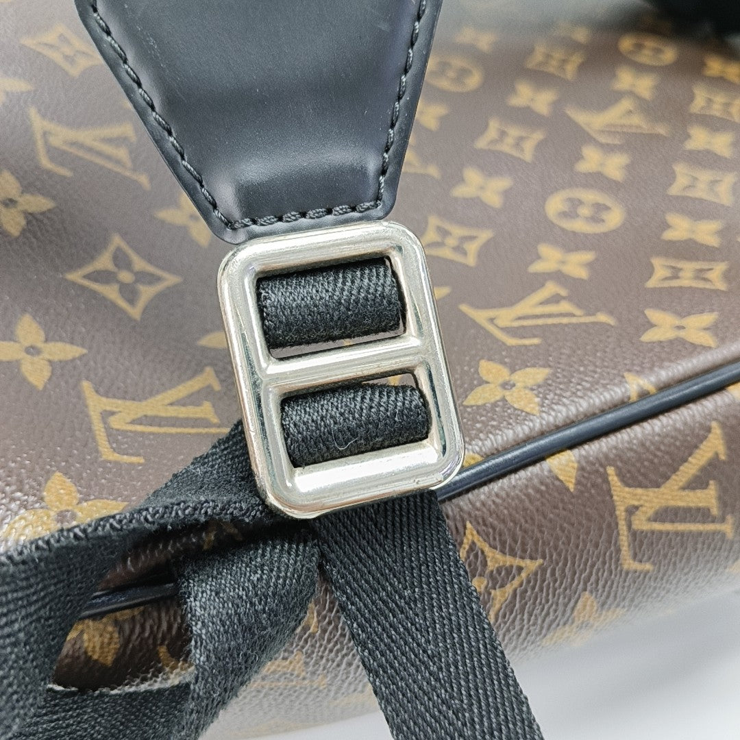 JOSH Monogram Coated Canvas Brown