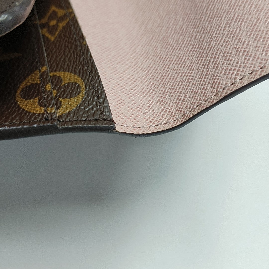 JOSÉPHINE Monogram Coated Canvas Brown Wallet