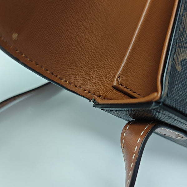 TRIOMPHE Small Coated Canvas Brown