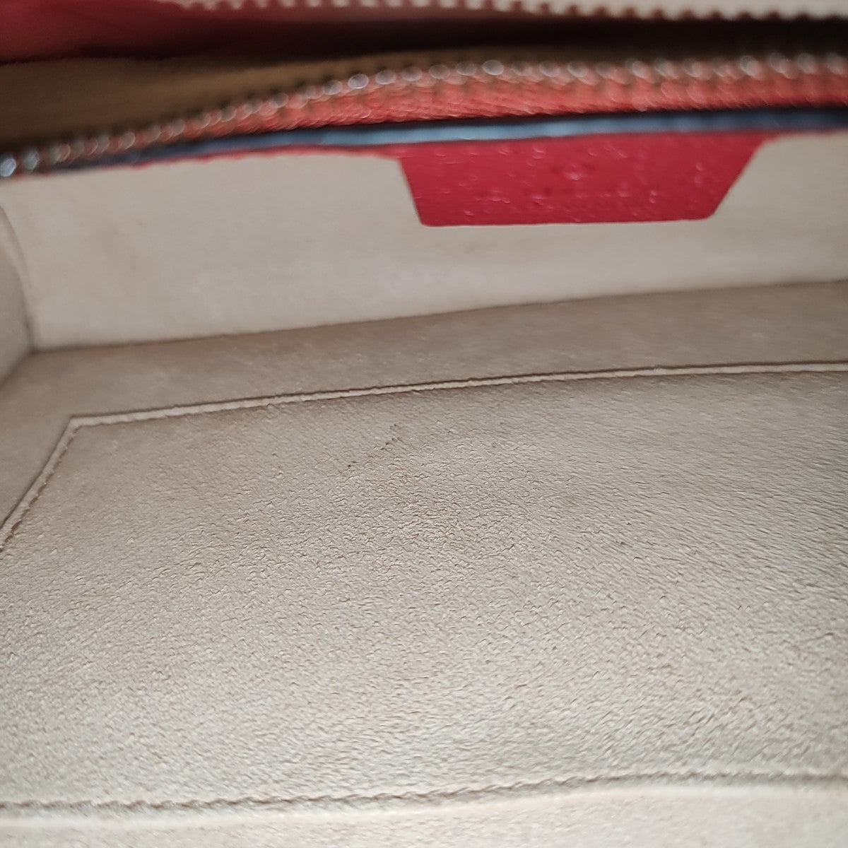 Queen Margaret Small Monogram Coated Canvas Beige