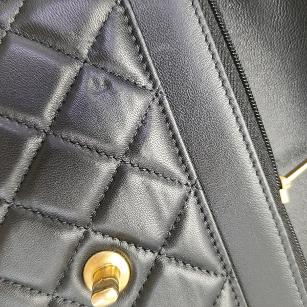 TRENDY CC Quilted Lambskin Black