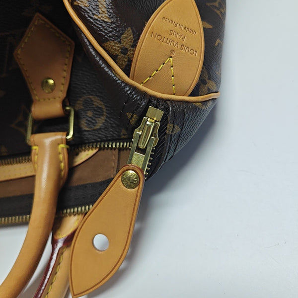 SPEEDY 30 Monogram Coated Canvas Brown